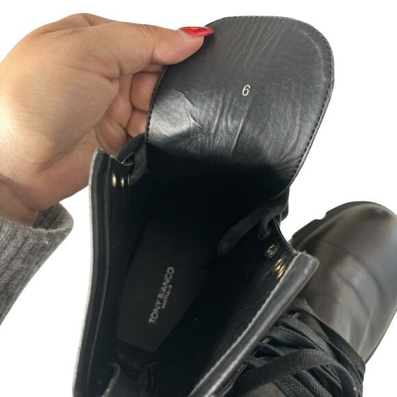 Tony Bianco Martin Combat Boots Black Size 6 - Picture 7 of 7